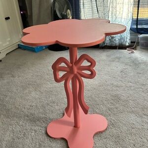 Charming Pink Bow Accent Table
